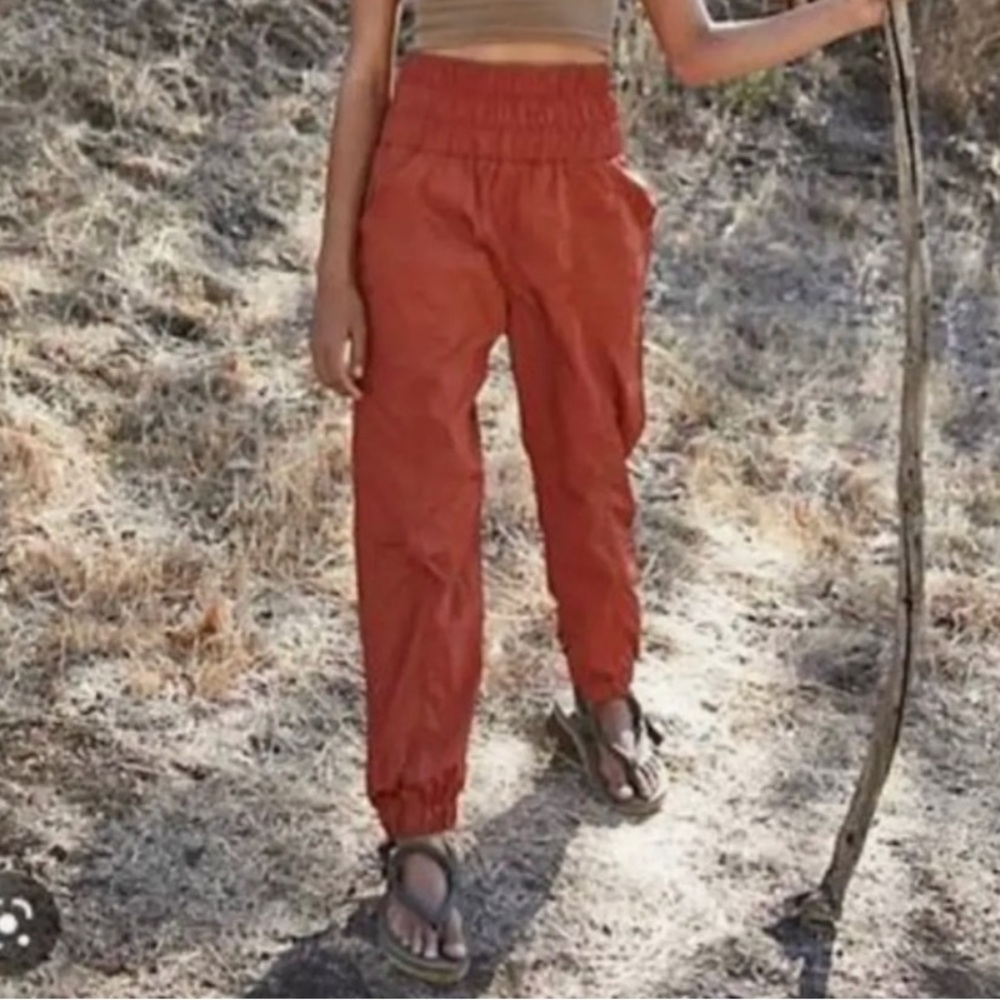 FP MOVEMENT Free People Way Home Rust High Rise Cinched Active Joggers Pants M - Picture 4 of 13